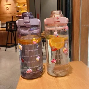 2L Sports Straw Water Bottle Fitness Bike Cup