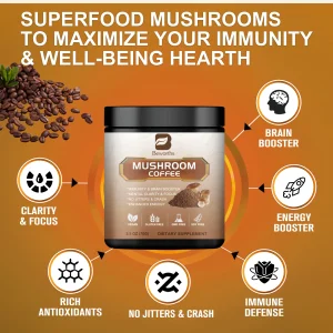 Mushroom Coffee, Support Immunity and Boost Memory NO-GMO